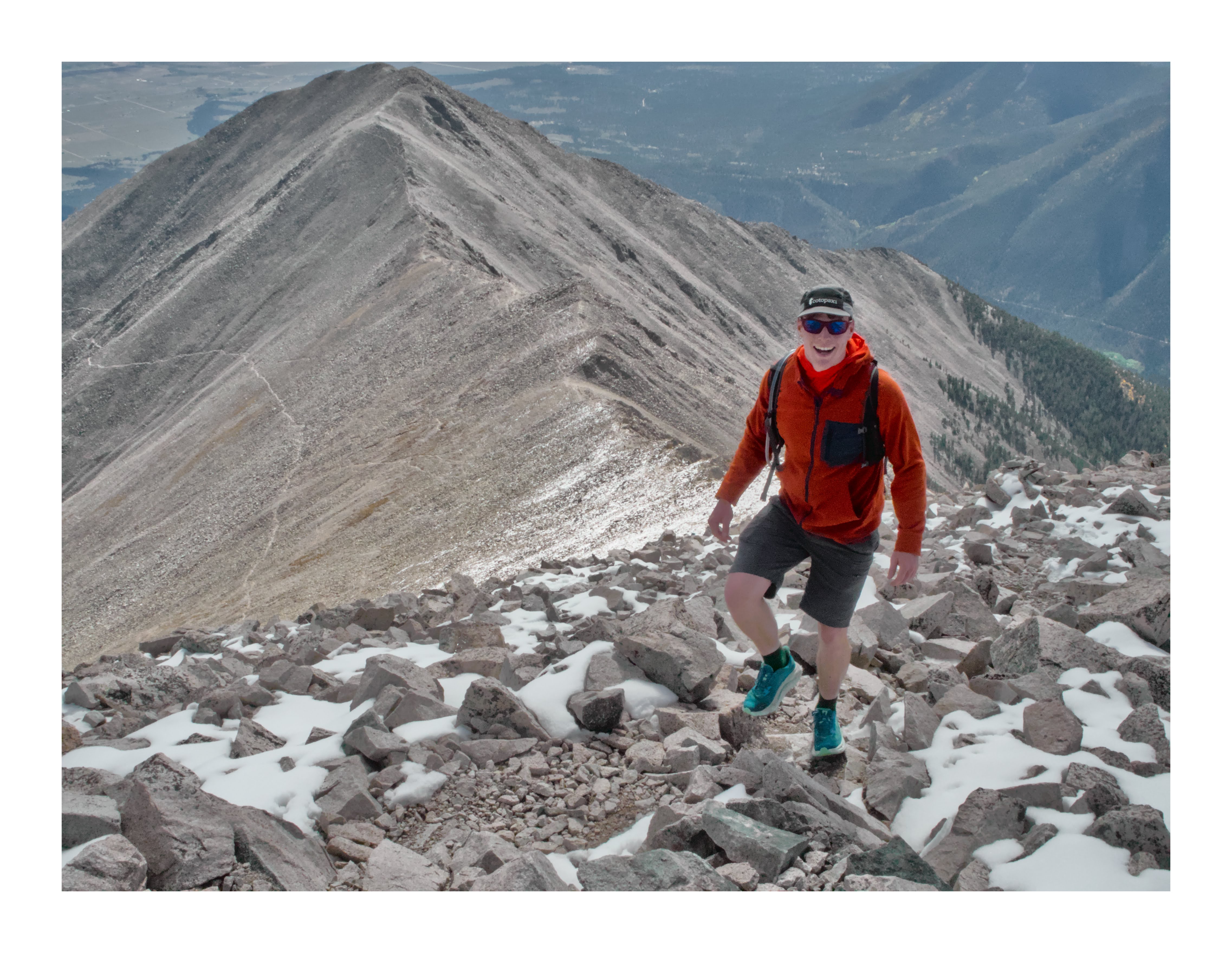 Finding the trail again after a bit of off-pisteing